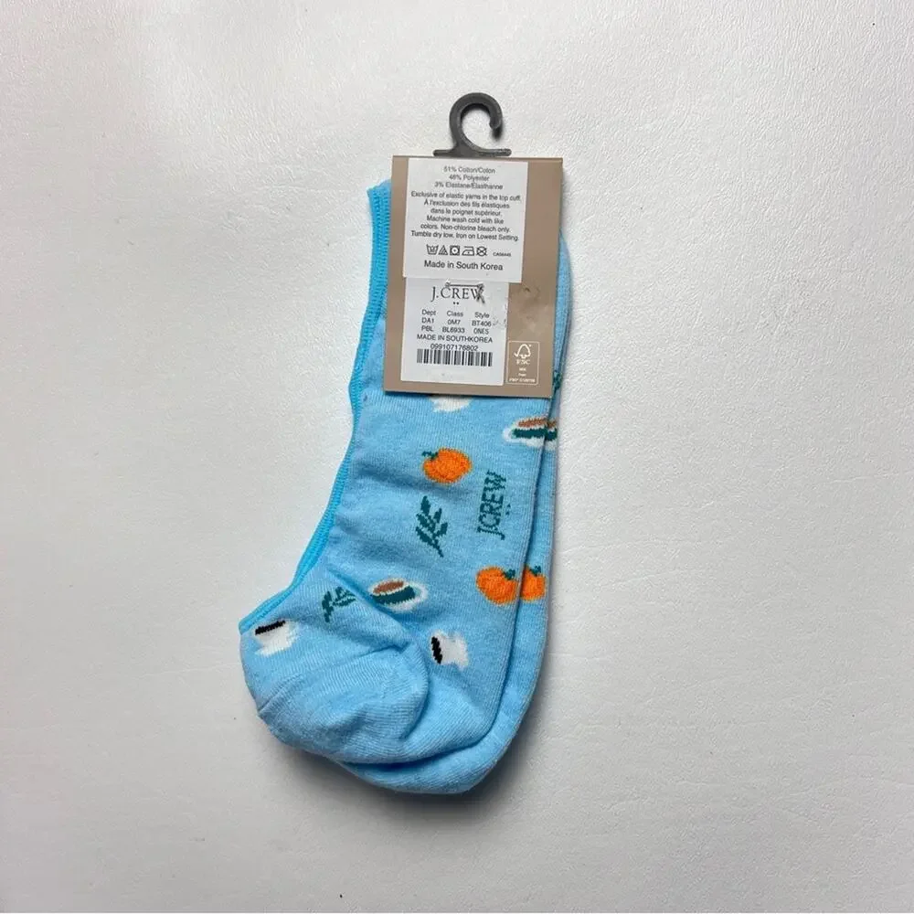 J.Crew Women's No Show Ankle Pumpkin Spice  Theme Socks Sz OS